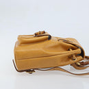 GUCCI Bamboo Backpack Leather Beige Gold 003 2058 0030 Auth BA11729-3