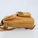 GUCCI Bamboo Backpack Leather Beige Gold 003 2058 0030 Auth BA11729-4