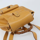 GUCCI Bamboo Backpack Leather Beige Gold 003 2058 0030 Auth BA11729-6