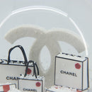 CHANEL Snow Globe Glass White CC Auth BA11731-12