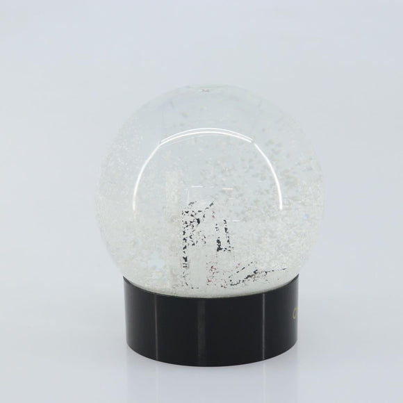CHANEL Snow Globe Glass White CC Auth BA11731