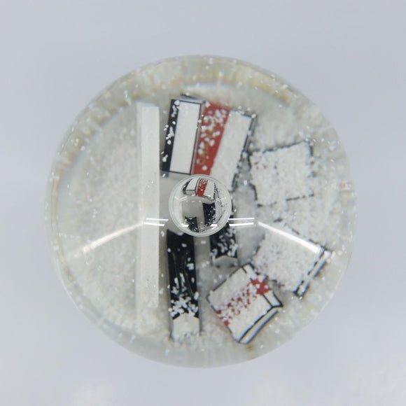CHANEL Snow Globe Glass White CC Auth BA11731