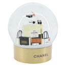 CHANEL Schneekugel Glas Gold CC Auth BA11732-1
