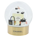 CHANEL Schneekugel Glas Gold CC Auth BA11732-13