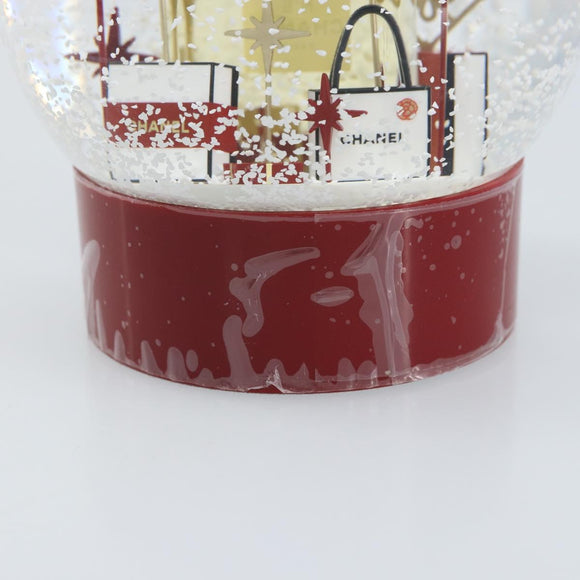 CHANEL Sneeuwbol Glas Rood CC Auth BA11733