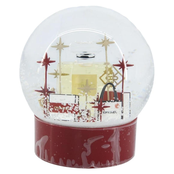 CHANEL Sneeuwbol Glas Rood CC Auth BA11733