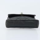 CHANEL Bicolore Belt Bag Lamb Skin Black Gold CC Auth BA11734A-6