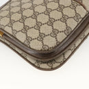 GUCCI GG Supreme Web Sherry Line Bag PVC Beige Gold 10 02 037 Auth BA11736-16