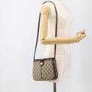 GUCCI GG Supreme Web Sherry Line Bag PVC Beige Gold 10 02 037 Auth BA11736-22