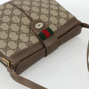 GUCCI GG Supreme Web Sherry Line Bag PVC Beige Gold 10 02 037 Auth BA11736-6