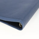 BVLGARI Day Planner Cover Leather Blue Gold Auth BA11739A-15