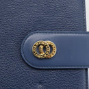 BVLGARI Tagesplaner-Hülle Leder Blau Gold Authentisch BA11739A-17