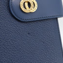 BVLGARI Tagesplaner-Hülle Leder Blau Gold Authentisch BA11739A-8