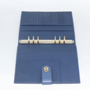 BVLGARI Tagesplaner-Hülle Leder Blau Gold Authentisch BA11739A-9