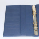 BVLGARI Tagesplaner-Hülle Leder Blau Gold Authentisch BA11739A-19