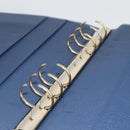 BVLGARI Tagesplaner-Hülle Leder Blau Gold Authentisch BA11739A-21