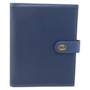 BVLGARI Tagesplaner-Hülle Leder Blau Gold Authentisch BA11739A-13