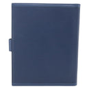 BVLGARI Tagesplaner-Hülle Leder Blau Gold Authentisch BA11739A-2