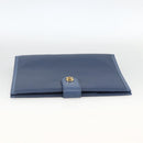 BVLGARI Tagesplaner-Hülle Leder Blau Gold Authentisch BA11739A-3