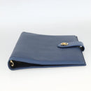 BVLGARI Tagesplaner-Hülle Leder Blau Gold Authentisch BA11739A-6