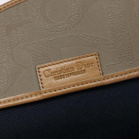 Christian Dior Trotter Canvas Shoulder Bag Beige Auth BA1174