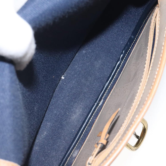 Christian Dior Trotter Canvas Shoulder Bag Beige Auth BA1174