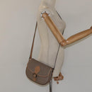 Christian Dior Trotter Canvas Shoulder Bag Beige Auth BA1174-21