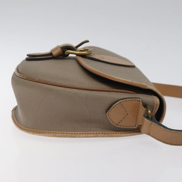 Christian Dior Trotter Canvas Shoulder Bag Beige Auth BA1174