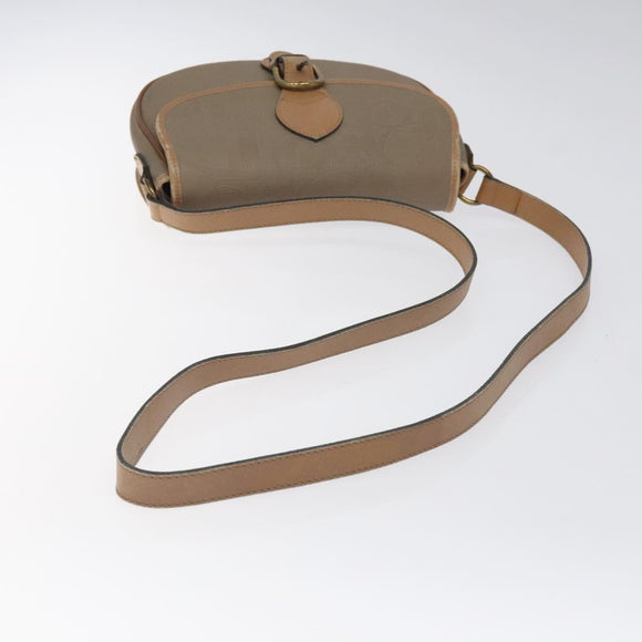 Christian Dior Trotter Canvas Shoulder Bag Beige Auth BA1174