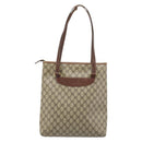 GUCCI GG Supreme Tote Bag PVC Beige Gold 002 39 6130 Auth BA11743-3