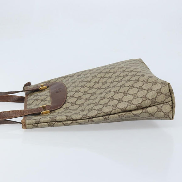 GUCCI GG Supreme Tote Bag PVC Beige Gold 002 39 6130 Auth BA11743