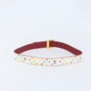 LOUIS VUITTON Multicolor Ceinture LV Cut Belt White M9682W LV Auth BA11744A-2