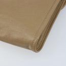 Christian Dior Chain Shoulder Bag Leather Beige Gold Auth BA11746A-15