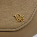 Christian Dior Chain Shoulder Bag Leather Beige Gold Auth BA11746A-17