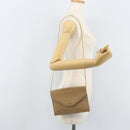 Christian Dior Chain Shoulder Bag Leather Beige Gold Auth BA11746A-20