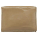 Christian Dior Chain Shoulder Bag Leather Beige Gold Auth BA11746A-2