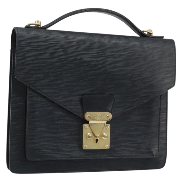 LOUIS VUITTON Epi Monceau 28 Hand Bag Black M52122 LV Auth BA11749