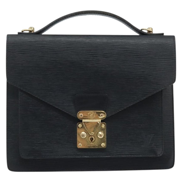 LOUIS VUITTON Epi Monceau 28 Hand Bag Black M52122 LV Auth BA11749