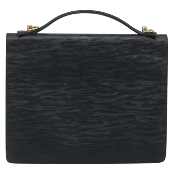 LOUIS VUITTON Epi Monceau 28 Hand Bag Black M52122 LV Auth BA11749