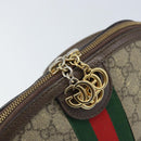 GUCCI GG Supreme Web Sherry Line Shoulder Bag PVC Beige Gold 499621 Auth BA11752-19