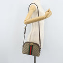 GUCCI GG Supreme Web Sherry Line Shoulder Bag PVC Beige Gold 499621 Auth BA11752-23