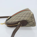 GUCCI GG Supreme Web Sherry Line Shoulder Bag PVC Beige Gold 499621 Auth BA11752-4