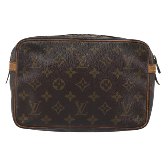 LOUIS VUITTON Monogram Compiegne 23 Clutch Bag M51847 LV Auth BA11757