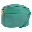 GUCCI Shoulder Bag Suede Green Gold Auth BA11758A-1