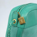 GUCCI Shoulder Bag Suede Green Gold Auth BA11758A-10