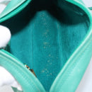 GUCCI Shoulder Bag Suede Green Gold Auth BA11758A-12