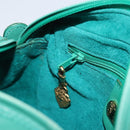 GUCCI Shoulder Bag Suede Green Gold Auth BA11758A-15