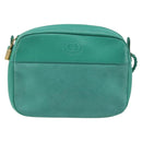GUCCI Shoulder Bag Suede Green Gold Auth BA11758A-2