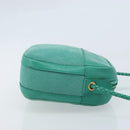 GUCCI Shoulder Bag Suede Green Gold Auth BA11758A-4