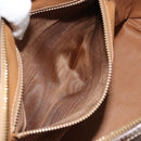 CELINE Macadam Canvas Boston Bag PVC Leather Brown Gold Auth BA11759-11